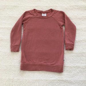 Jax & Lennon dark dusty pink terry long sleeve shirt